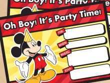 90 Customize Our Free Mickey Mouse Party Invitation Template With Stunning Design by Mickey Mouse Party Invitation Template