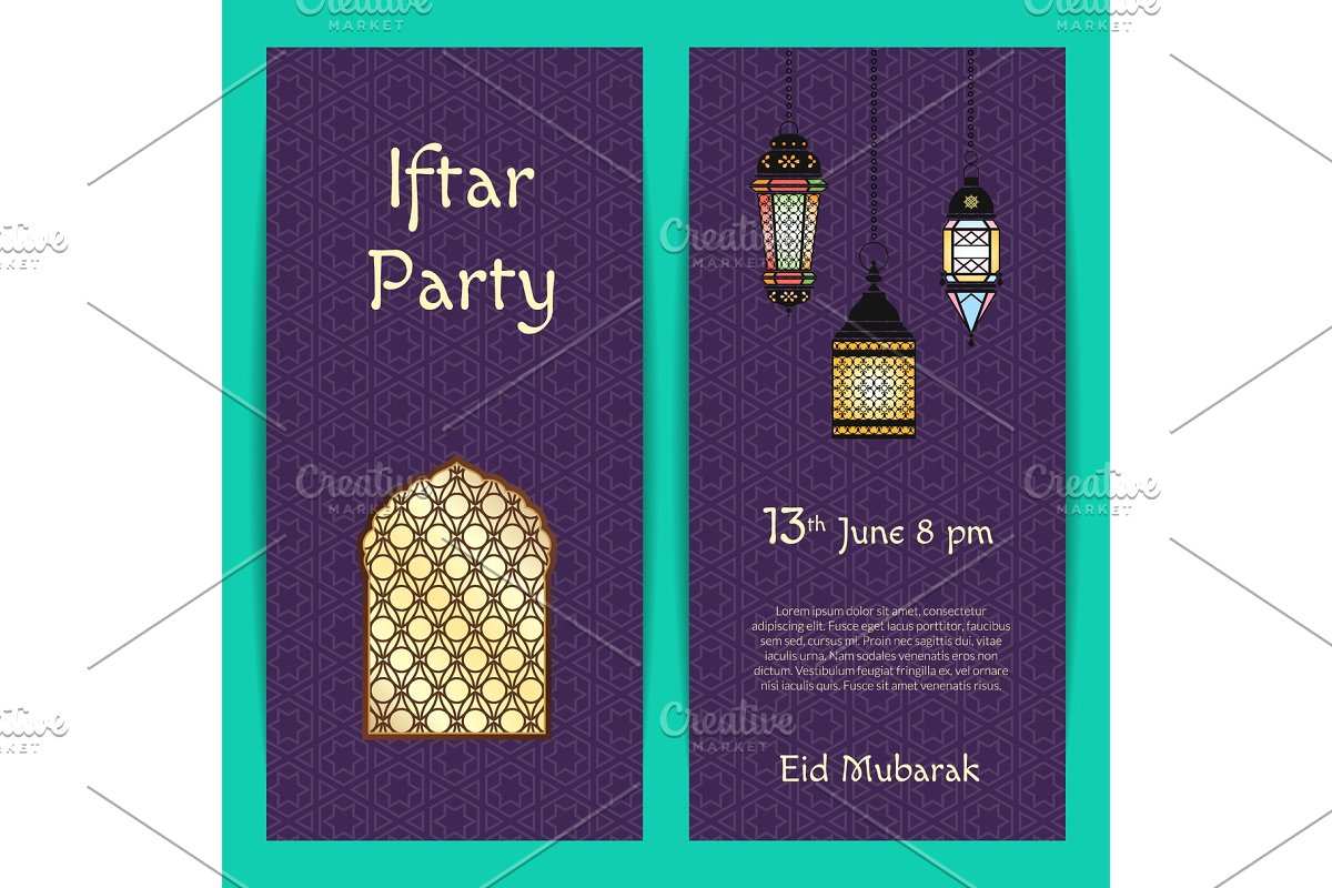 90 Format Iftar Party Invitation Template in Photoshop for Iftar Party Invitation Template
