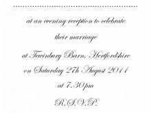 Reception Invitation Sample Cards