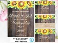 90 Free Sunflower Wedding Invitation Template in Photoshop by Sunflower Wedding Invitation Template