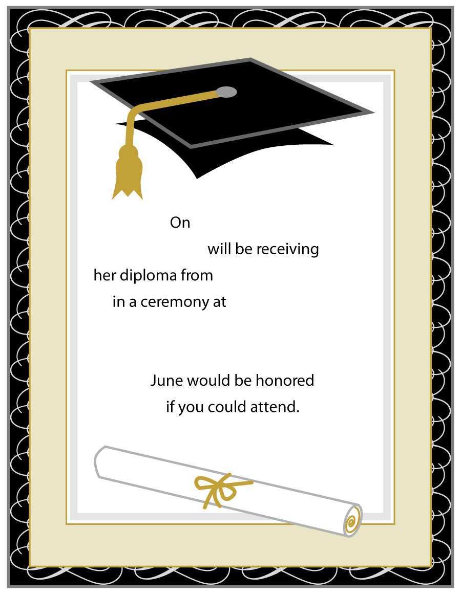 21 Visiting Example Of Graduation Invitation Card Photo by Example Within Graduation Invitation Templates Microsoft Word