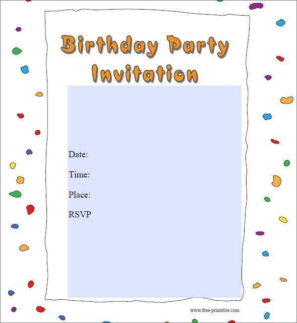 91 Free Printable Party Invitation Templates in Photoshop with Party Invitation Templates