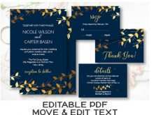 91 Report Navy And Gold Wedding Invitation Template Maker for Navy And Gold Wedding Invitation Template