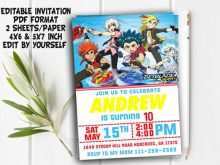 Beyblade Birthday Invitation Template