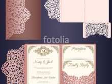 Laser Cut Wedding Invitation Card Template Vector