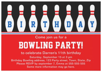 92 Creating Birthday Party Invitation Template Bowling For Free for Birthday Party Invitation Template Bowling