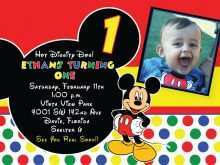 92 Printable Mickey Mouse Birthday Invitation Template in Word for Mickey Mouse Birthday Invitation Template