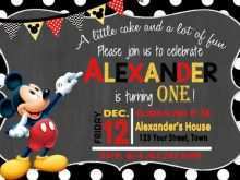 93 Creating Mickey Mouse Party Invitation Template for Ms Word with Mickey Mouse Party Invitation Template