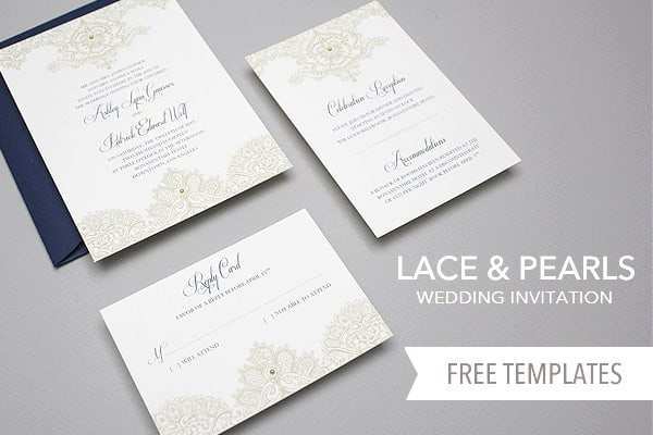 93 Free Lace Wedding Invitation Template in Photoshop by Lace Wedding Invitation Template