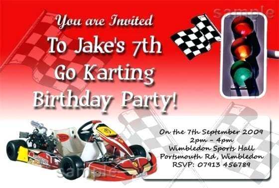 93 Free Printable Go Karting Party Invitation Template Free For Free with Go Karting Party Invitation Template Free