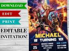 93 Free Printable Guardians Of The Galaxy Birthday Invitation Template Templates for Guardians Of The Galaxy Birthday Invitation Template