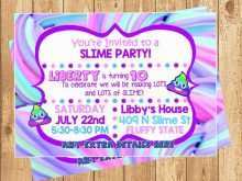 93 Visiting Slime Party Invitation Template With Stunning Design with Slime Party Invitation Template