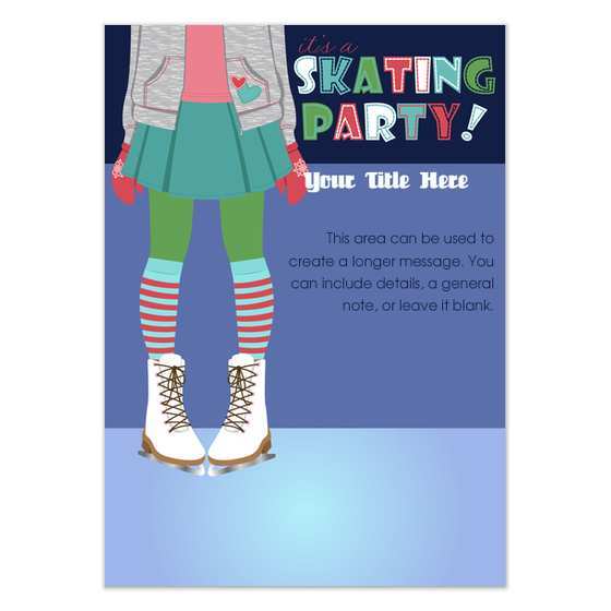 94 Customize Ice Skating Party Invitation Template Free Formating for Ice Skating Party Invitation Template Free