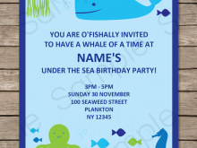 94 Visiting Under The Sea Party Invitation Template Now for Under The Sea Party Invitation Template