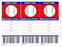 Party Invitation Ticket Template
