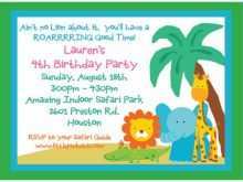 96 Customize Our Free Jungle Theme Birthday Invitation Template Free For Free with Jungle Theme Birthday Invitation Template Free
