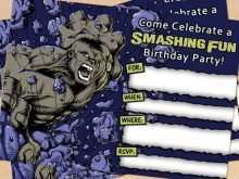 96 How To Create Hulk Birthday Invitation Template Formating with Hulk Birthday Invitation Template