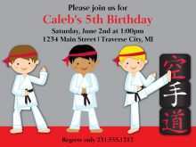96 How To Create Karate Birthday Invitation Template in Word with Karate Birthday Invitation Template