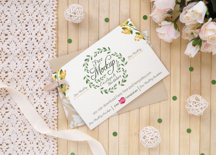 97 Adding Wedding Invitation Template Mockup Photo with Wedding Invitation Template Mockup