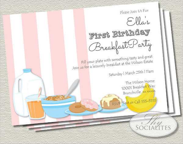 98 Free Printable Formal Breakfast Invitation Template Formating with Formal Breakfast Invitation Template