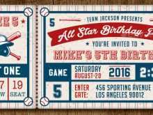 98 The Best Party Invitation Ticket Template For Free for Party Invitation Ticket Template