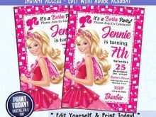 98 Visiting Editable Barbie Invitation Template Blank PSD File by Editable Barbie Invitation Template Blank