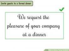 Formal Dinner Invitation Example
