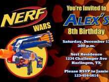 99 Creative Nerf Gun Party Invitation Template Layouts with Nerf Gun Party Invitation Template