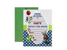99 Format Zombie Birthday Party Invitation Template For Free with Zombie Birthday Party Invitation Template