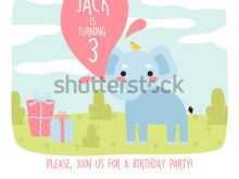 11 Blank Elephant Birthday Invitation Template For Free with Elephant Birthday Invitation Template