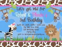 11 Format Jungle Theme Birthday Invitation Template Online in Photoshop by Jungle Theme Birthday Invitation Template Online