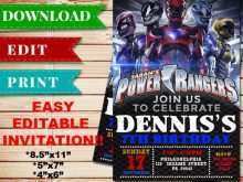 11 Free Power Rangers Birthday Invitation Template Maker by Power Rangers Birthday Invitation Template