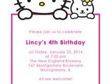 11 Printable Hello Kitty Birthday Invitation Card Template Free for Ms Word for Hello Kitty Birthday Invitation Card Template Free