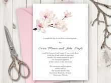 12 Adding Cherry Blossom Wedding Invitation Template PSD File with Cherry Blossom Wedding Invitation Template
