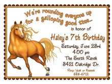 12 Adding Horse Birthday Invitation Template Photo with Horse Birthday Invitation Template