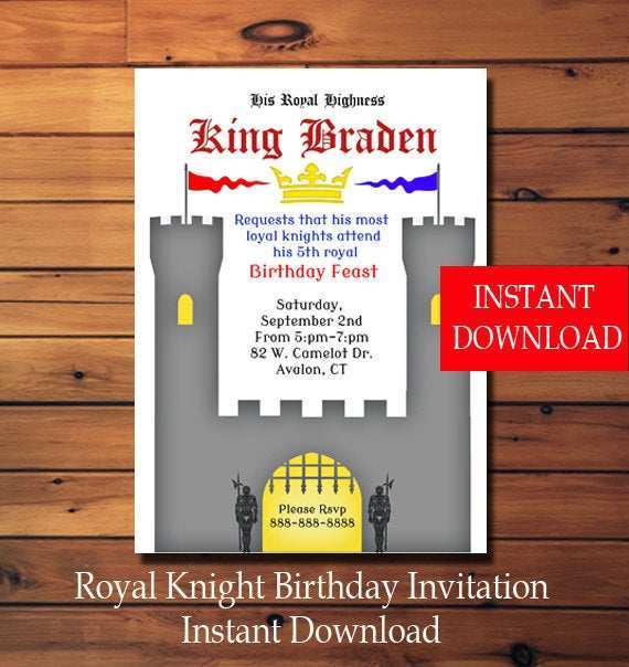 12 Create Knight Birthday Invitation Template Templates with Knight Birthday Invitation Template