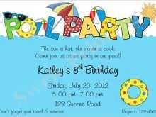12 Create Swimming Party Invitation Template For Free by Swimming Party Invitation Template