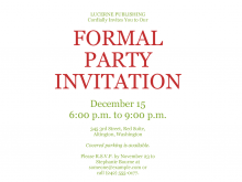 12 Customize Formal Party Invitation Template Layouts with Formal Party Invitation Template