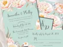 12 Format Mint Green Wedding Invitation Template in Photoshop with Mint Green Wedding Invitation Template