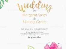 12 Format Watercolor Floral Wedding Invitation Template in Word for Watercolor Floral Wedding Invitation Template