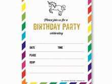 13 Customize Unicorn Birthday Invitation Template PSD File by Unicorn Birthday Invitation Template