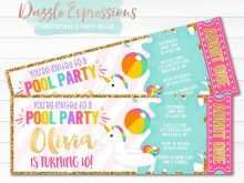 13 Report Unicorn Pool Party Invitation Template Download with Unicorn Pool Party Invitation Template