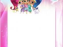 14 Blank Shimmer And Shine Birthday Invitation Template in Word by Shimmer And Shine Birthday Invitation Template
