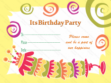 Birthday Card Invitation Example