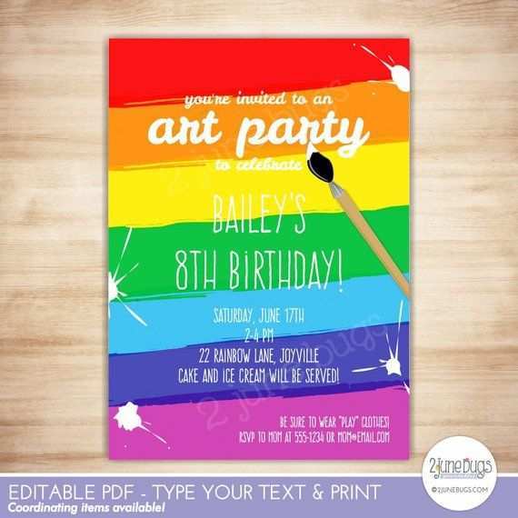 14 Customize Our Free Craft Party Invitation Template Layouts for Craft Party Invitation Template