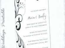 Scroll Wedding Invitation Template Free