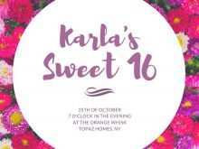 14 Online Blank Sweet 16 Invitation Templates for Ms Word for Blank Sweet 16 Invitation Templates