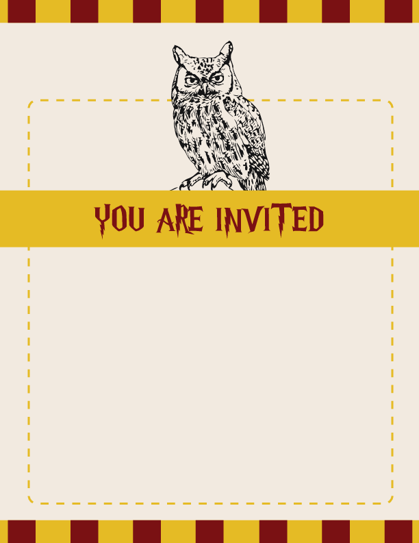 14 Online Harry Potter Party Invitation Template Layouts by Harry Potter Party Invitation Template