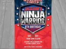 14 Printable American Ninja Warrior Birthday Invitation Template Formating by American Ninja Warrior Birthday Invitation Template