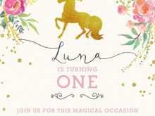14 Printable Unicorn 1St Birthday Invitation Template Formating with Unicorn 1St Birthday Invitation Template